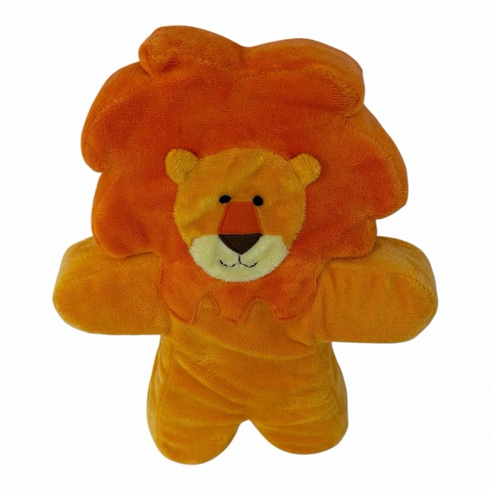 Russ Berrie & Co Orange Lion Hand Puppet‎ Plush Stuffed Animal Toy